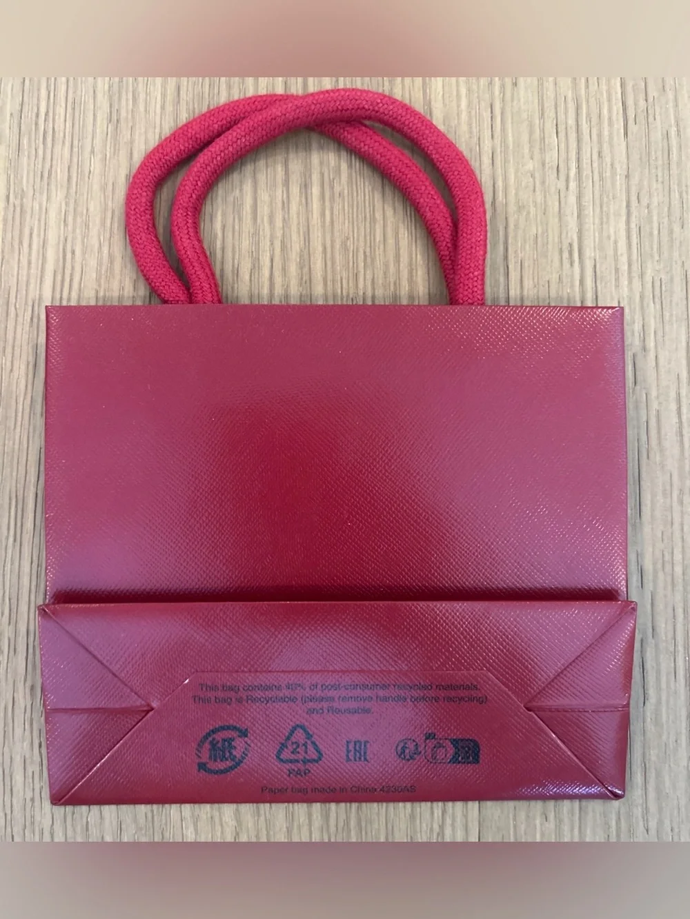 Cartier Shopping Bag Small 4.75”H x 5.5”W x 2”W